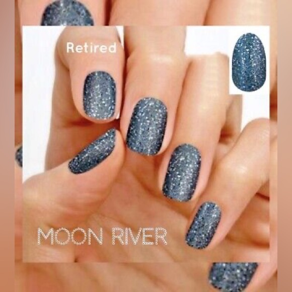 Color Street MOON RIVER Dark Gray Glitter Nail Strips Set - Picture 6 of 8